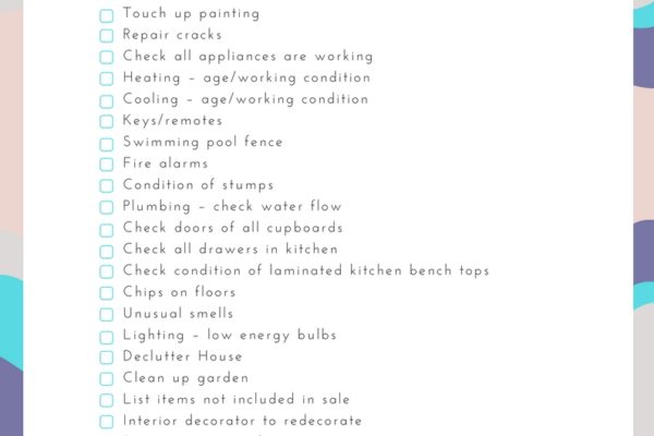 Property sale checklist